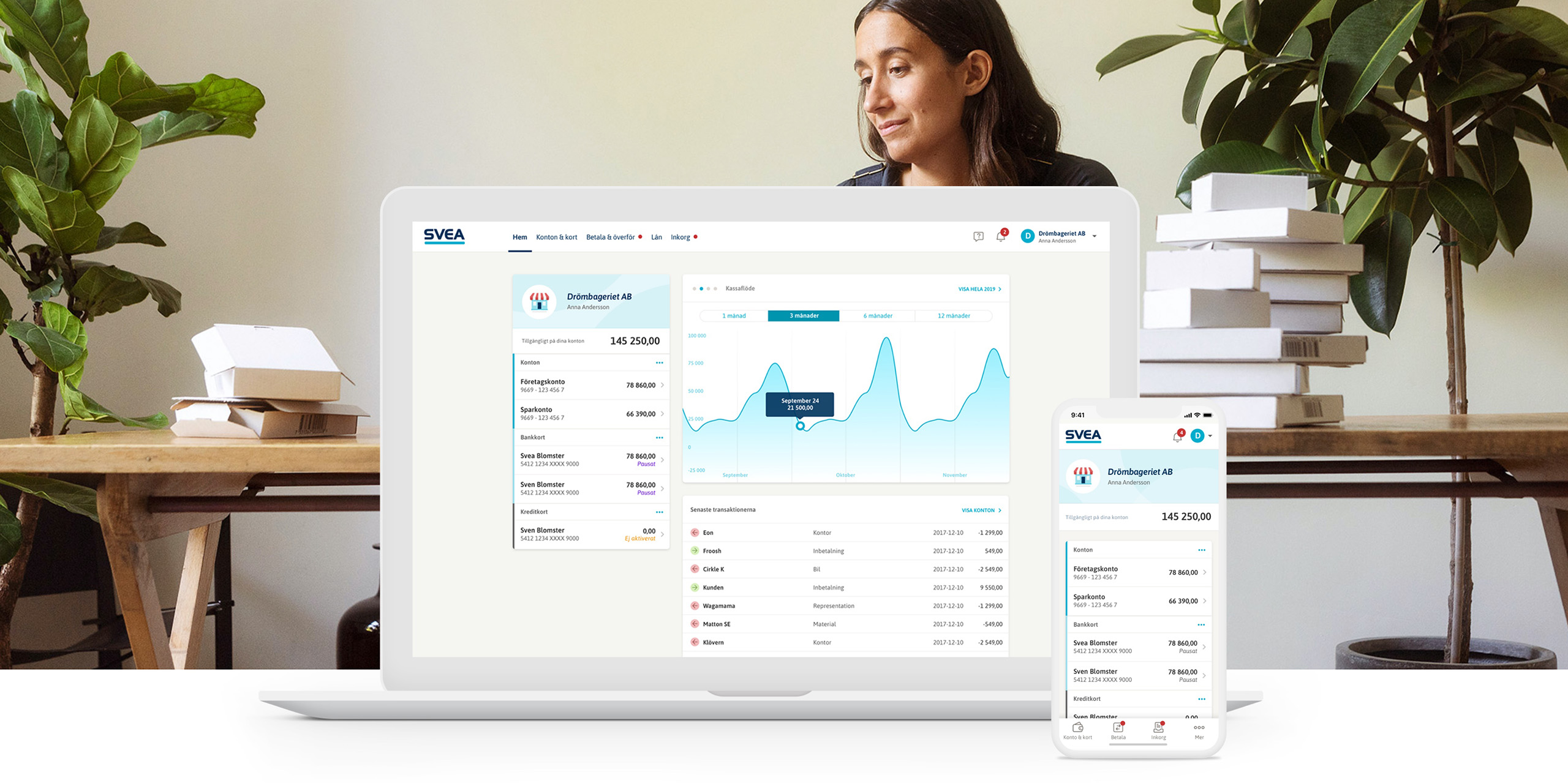 Svea Bank web application