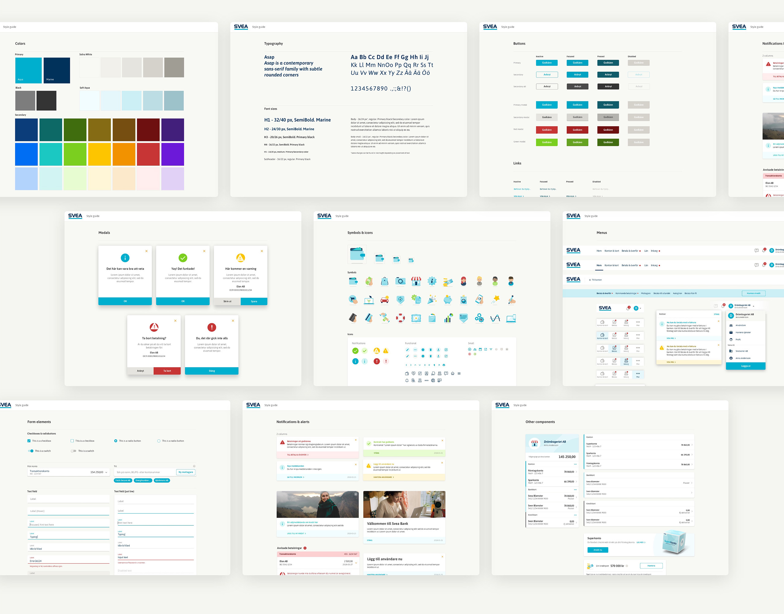 Svea design system in Sketch and XD