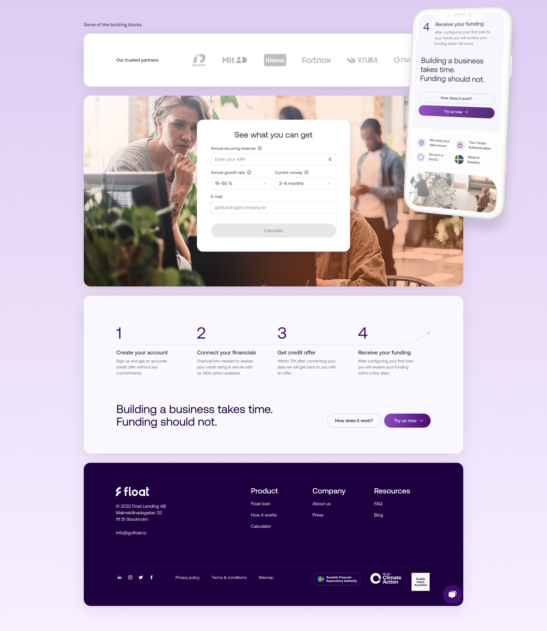 Float website design 2